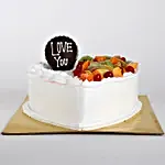 Heart Shaped Vanilla Fruit Cake Half Kg