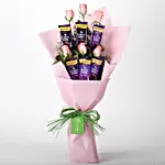 6 Pink Roses Chocolate Bouquet