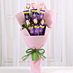 6 Pink Roses Chocolate Bouquet