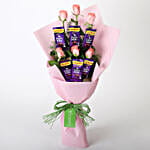 6 Pink Roses Chocolate Bouquet