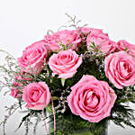 15 Pink Roses Vase Arrangement