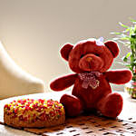 Dry Cake & Red Teddy Bear Combo