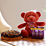 Dry Cake, Teddy & Chocolates Combo
