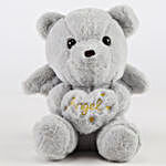 Hanging Angel Bear Soft Toy- Grey