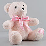 Teddy Bear With Bow- Baby Pink