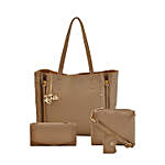 LaFille Stunning Brown Handbag Set