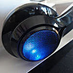 Equalizer Headphones With Flashlight- Black