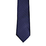 Blue Microfiber Necktie Set For Men