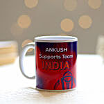 Personalised Support Team India Red Mug