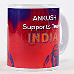 Personalised Support Team India Red Mug