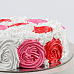 Yummy Colourful Rose Cake Half Kg Vanilla