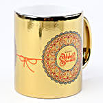 Golden Ceramic Rakhi Mug