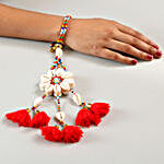 Colourful Beads & Shell Lumba Rakhi