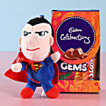 Superman Kids Rakhi & Cadbury Celebrations Combo