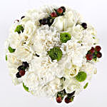 White Carnations & Roses Trophy Arrangement