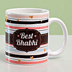 Rakhi & Lumba With Mugs For Best Bhaiya Bhabhi