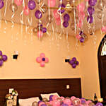 Colorful Balloons Decor Pink Purple & Silver