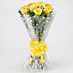 Meenakari Rakhi & Yellow Roses Bouquet
