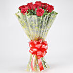 Pearl Rakhi & Classic Red Roses Bouquet