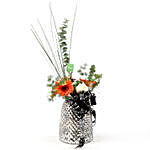 Delightful Jar Of Flowers & Rakhi Set