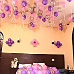 Colorful Balloons Decor Pink Purple & Silver-400