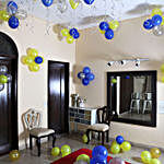 Colorful Balloons Decor Silver Yellow & Blue-500