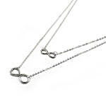 Layered Silver Infinity Necklace