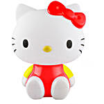 Red Kitty Night Lamp with White LED Light