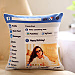 Personalised Facebook Birthday Cushion