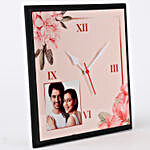 Personalised Floral Print Wall Clock