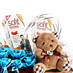 Sofit Soya Milk & Teddy Bear Basket