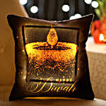 Diwali Diya LED Cushion