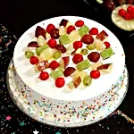 Fresh Fruit Vanilla Cake Half Kg