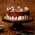 Glazed Chocolate Cream Cake 1 Kg Eggless