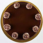 Glazed Chocolate Cream Cake Half Kg