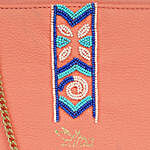 Embroidered Sling Bag- Pink