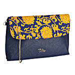 Blue Floral Sling Bag