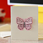 Pink Butterfly Greeting Card