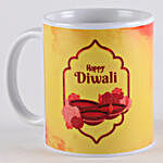 Free Gold Plated Coin With White Diwali Mug