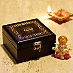 Diwali Wishes Box With Ganesha Idol