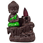 Lord Buddha Incense Burner Green