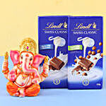 Multi Coloured Ganesha Idol & Lindt Chocolates