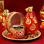 Almonds Sargi & Red N Golden Thali Set