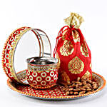 Almonds Sargi & Red N Golden Thali Set