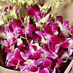 Beautifylly Tied 10 Purple Orchids Bouquet