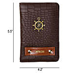 Personalised Croco Brown Passport Cover