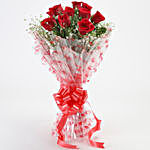 10 Red Roses Exotic Bouquet