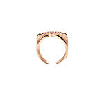 Rhinestones Embellished Rose Gold Ring