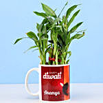 Personalised Diwali Wishes 2 Layer Bamboo Plant