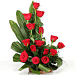 Lovely Red Roses Basket